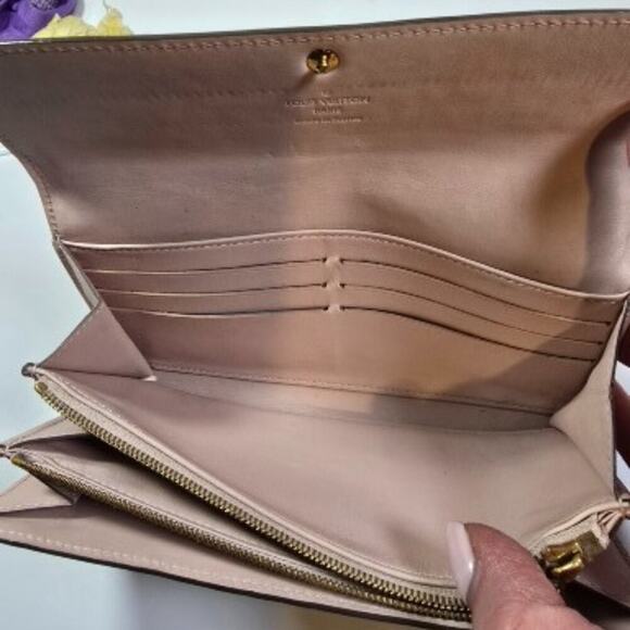 Louis Vuitton Vernis Sarah Patent Leather Long Wallet Gold Rehab - Picture 5 of 5